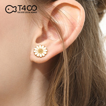 T400 daisy stud earrings womens sterling silver 2021 new trend small and exquisite ins air quality high-grade atmospheric earrings