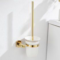 Light extravagance all copper gold toilet brush holder toilet brush toilet toilet punch-free wall-mounted toilet cleaner toilet brush