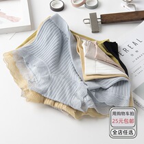 Anti-light safety pants silk crotch women boxer underwear girl modal cotton high bullet waist breifs summer