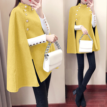 Wool coat womens medium and long coat 2020 autumn and winter new Hepburn wind forest cape small fragrant wind Ni Zi