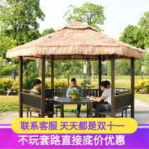 Outdoor sunshade Pavilion outdoor courtyard shade riding pergola hexagonal pavilion garden thatched house European canopy Tea Pavilion