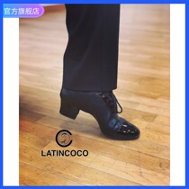 Cocoa era dance shoes mens Latin shoes warhead high-end adult Latin shoes Italian shoe-shaped cowhide double spell