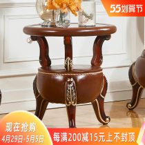 Eurostyle side several American living room net red personality Classical Coffee Color Small Tea Table Sofa Side Cabinet Fashion Creative Corner a few