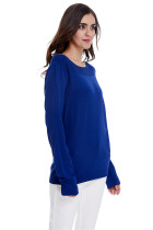 Big bag home pure Yuanmei single T-shaped collar comfortable thin sweater