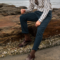 SOARIN Inlenty wind retro straight cylinder Westinghed pants mens gross business casual uppie handsome conical 90% pants