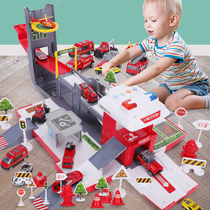 Boy large fire truck toy engineering car Children baby alloy car model 0-1-2-3-4 years old 5-6