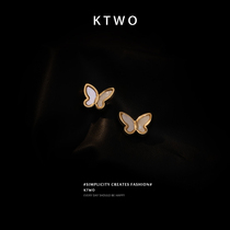 Korea 2021 fashion simple new shell butterfly earrings female ins tide niche design earrings cold wind