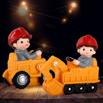 Excavator model decoration small ornaments Childrens Day gift crafts home bedroom room decoration creativity