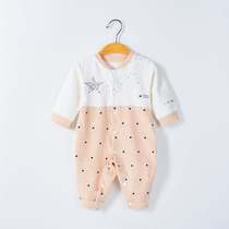 Newborn baby jumpsuit autumn 0-3 months velvet cotton men and women baby clothes ha clothes climbing clothes autumn