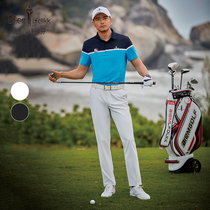 Bøin Löfven Spring Summer Mens Golf Sport Slim Slim Casual Pants Long Pants Solid Color Simple and Comfortable Anti-Transparency