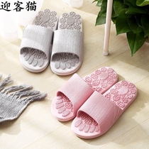 2019 New massage slippers female summer home home indoor bathroom bath non-slip outside wear male couple cool slippers