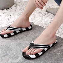 Slippers mens summer indoor clip feet personality home beach wild anti-slip cool drag flat bottom clip toe home herringbone 