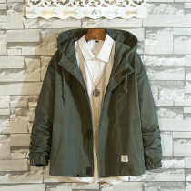 2021 New Spring overcoat womens ins tide loose bf retro harbor flavor spring and autumn hooded Harajuku style jacket