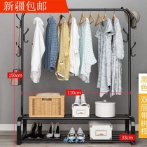 Multifunctional shoe rack storage clothes folding hanger room simple floor-to-ceiling bedroom stay cool