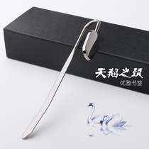 Swan neck bookmarks custom classical metal bookmarks creative cute bookmarks gift classmates teacher graduation commemorative bookmarks Boys version High-grade stickers Japanese custom printed pictures