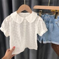 2020 girls New Princess shirt sweet fashion foreign baby shirt summer baby short sleeve shirt child