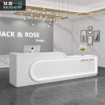  Simple and modern beauty salon bar clothing company front desk Reception desk Paint Kindergarten training institution cashier