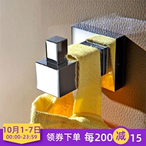 German high-grade all-Copper solid bathroom adhesive hook clothes hook coat single hook fashion boutique Wall wall hanging non-perforated