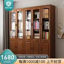 Products Le Office Furniture File Cabinet Wooden Boss Office Cabinet with Glass Door Receiving Storage Cabinet