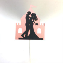 Cake flag planting card Castle couple flag planting dessert table wedding cake decoration creative party supplies