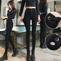 High waist beating bottom pants woman 2020 spring autumn new black display slim fit outside wearing magic pants tight fit elastic pencil small leggings