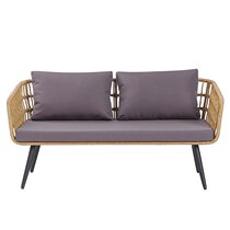 Rattan sofa balcony leisure rattan courtyard villa furniture rough rattan table and chair outdoor garden plastic Sales Department combination