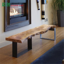 Nordic home entrance solid wood shoe changing stool creative retro old industrial wind bench TV cabinet wearing shoe stool