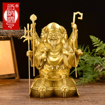 Bana Yuan Great Black Heaven Wealth God Great Brass Three-Faced Great Black Heaven Wealth God Statue Ornament Close Sect Eight Fortunes Wealth God Shop