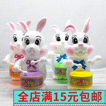 Children and children on the chain string drumming rabbit on the winding educational toys beating the drum stall wholesale Kindergarten Gifts