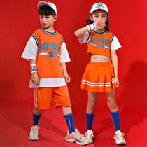 Hip-hop hip-hop suit childrens hiphop loose performance clothing performance clothing summer new jazz dance cheerleading catwalk