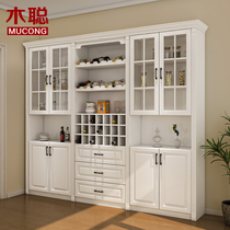 Simple modern sideboard wine cabinet wine cabinet Nordic locker living room one wall cabinet cupboard wine cabinet customization