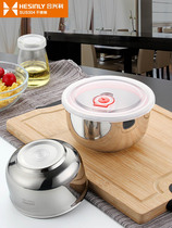 304 stainless steel bowl Instant noodle bowl Korean soup bowl Household iron double layer with lid large heat insulation and anti-scalding childrens rice bowl