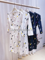 Pregnancy color late spring and early autumn special cotton hand drawing small stand collar pregnant woman mid-sleeve shirt dress