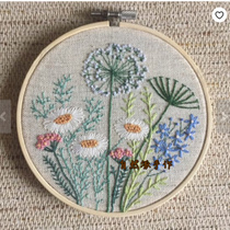 European flower sketch hot sale recommended embroidery student homework novice introduction A material contains 17CM bamboo embroidery tension