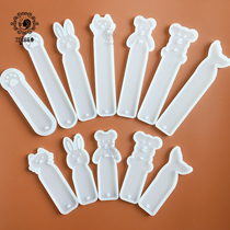 miss small morning diy crystal drops glue uv resin glue bookmarks silicone mold rabbit cat violent bear fishtail