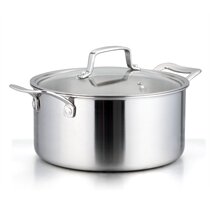 Shunfa SFJGSBTG18 crystal steel double-handle soup pot 304 three-layer composite steel non-coated induction cooker