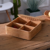 Vietnam Fuji collects basket cover household basket quarter-divided cup candy tea table candy collection box