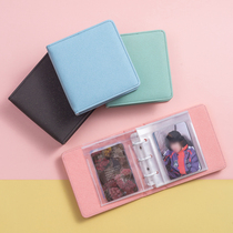 Card book A grid loose-leaf cover to map custom mini three-inch love bean album through card 3 inch 4 inch 5 inch 6 inch 7 inch 8 inch card collection book small card storage book Korean star Chase small card book small book