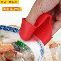Silicone insulation gloves non-slip microwave oven Bowl clip anti-scalding clip kitchen high temperature resistant serving dish waterproof and heat-proof finger cover