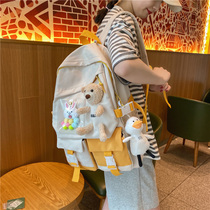 School Bag Girls Junior High School Students Elementary School Students Three To Six Grades 45 Cute Collage Large Capacity Double Shoulder Backpack