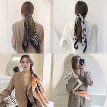 Retro 100 hitch a little silk scarf fall neck decorated with long neck and neck-neck big square scarves South Korean professional scarves