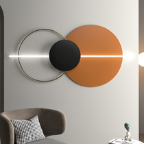 Simple modern dining room living room sofa background wall pendant iron three-dimensional wall decoration round bedroom wall decoration