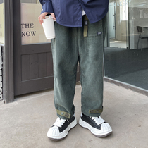 Light core suede casual pants small code male and female les loose day series pendant with wide leg 90% light core suede Harun pants spring