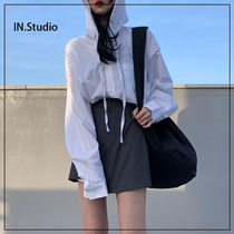INstudio20 summer Korean online brand peachvin new tandem hat blouse half body dress suit