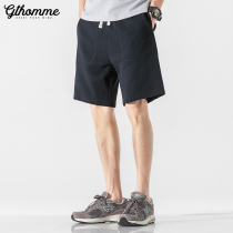 Summer new shorts mens thin loose straight trend Joker casual pants wear sports five-point pants men