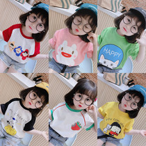Girls short sleeve T-shirt childrens cotton coat 2020 new summer summer Foreign Style 3 baby Summer base shirt