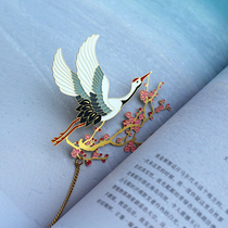 Beiqi Chinese style metal bookmarks ancient model simple literature and art students use bookmarks retro tassels with pendants Valentines Day art books to send foreigners to give teachers gifts customized Teachers Day gifts