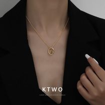 South Korea East Gate new fashion temperament kgold necklace female ins tide personality sense niche cold hair sweater chain
