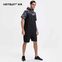 Hotsuit after show violent sweat suit men fat-reducing fat burning summer short sleeve sports sweating suit running short burst sweatshirt
