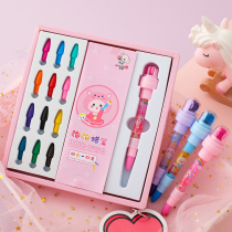 Shake the same bubble pen roller seal multifunctional crayon child safety kindergarten magic bragging box suit